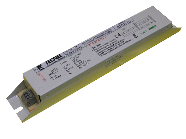 Ballast elettronico lampade Fluorescenti T8 1x18-36/2x18 12Vcc