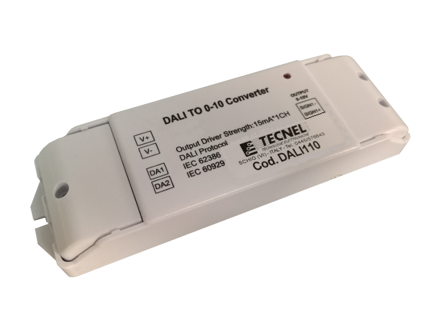 DALI110 - Convertitore DALI>0/1-10Vcc 15mA 12/24Vcc