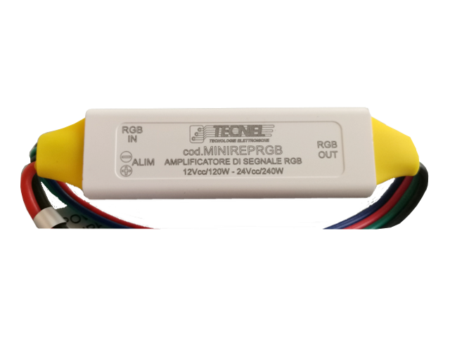 Mini Amplificatore STRIP LED RGB 12/24Vcc 120/240W