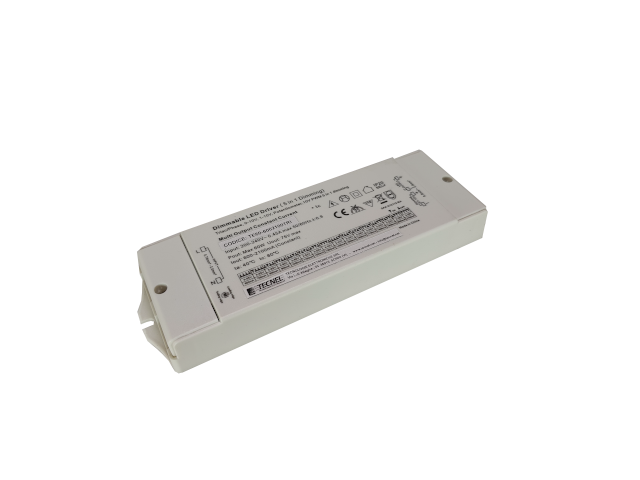 TE60-6002100TRI - DRIVER CC LED 600-2100mA 60W dimmerabile Triac/Mosfet