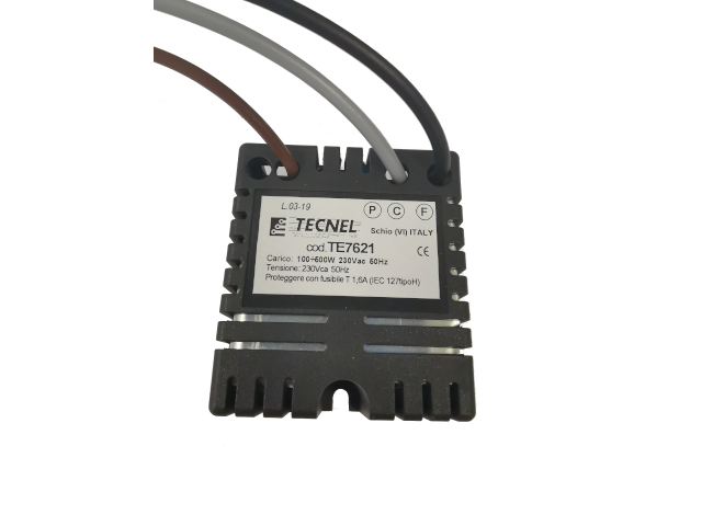 TE7621 - Dimmer a Pulsante Fondo scatola Induttivo 100-500W 230V