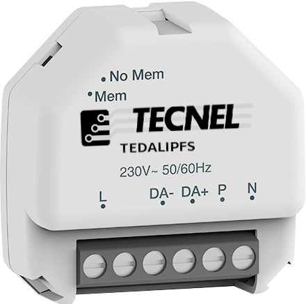 TEDALIPFS - Dimmer fondo scatola 230V a Pulsanti uscita DALI comando 64 Dispositivi